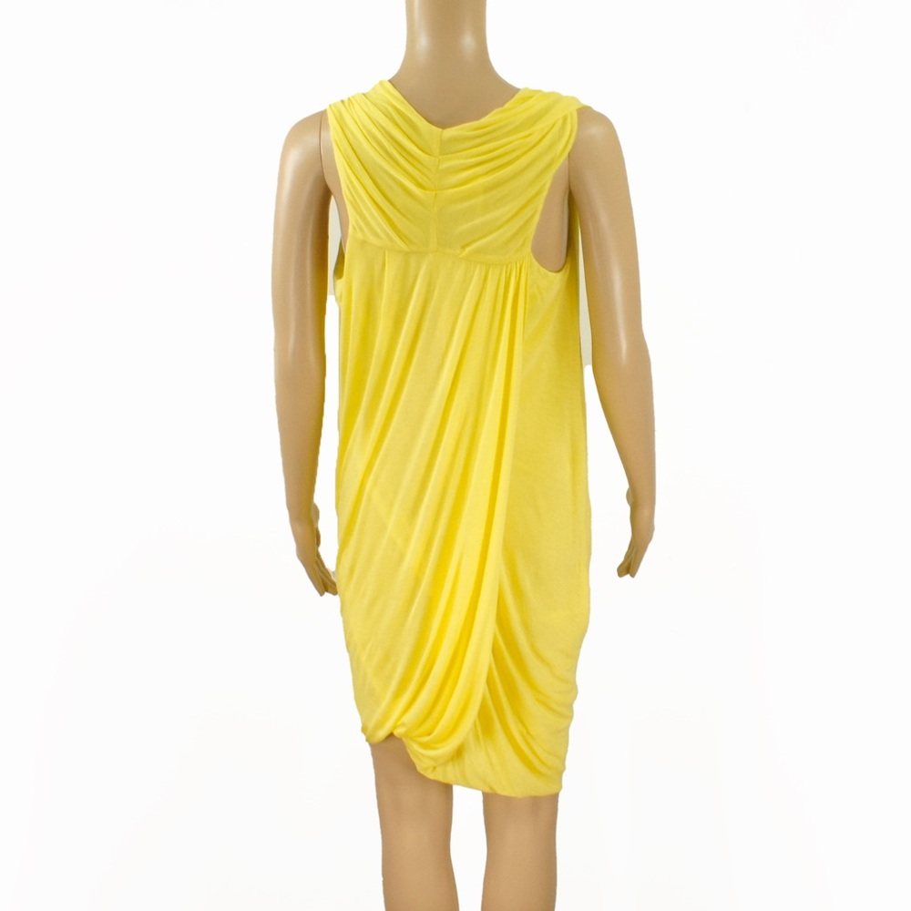 Yigal Azrouel New York Yellow Drape Sleeveless Dress - Picture 3 of 5